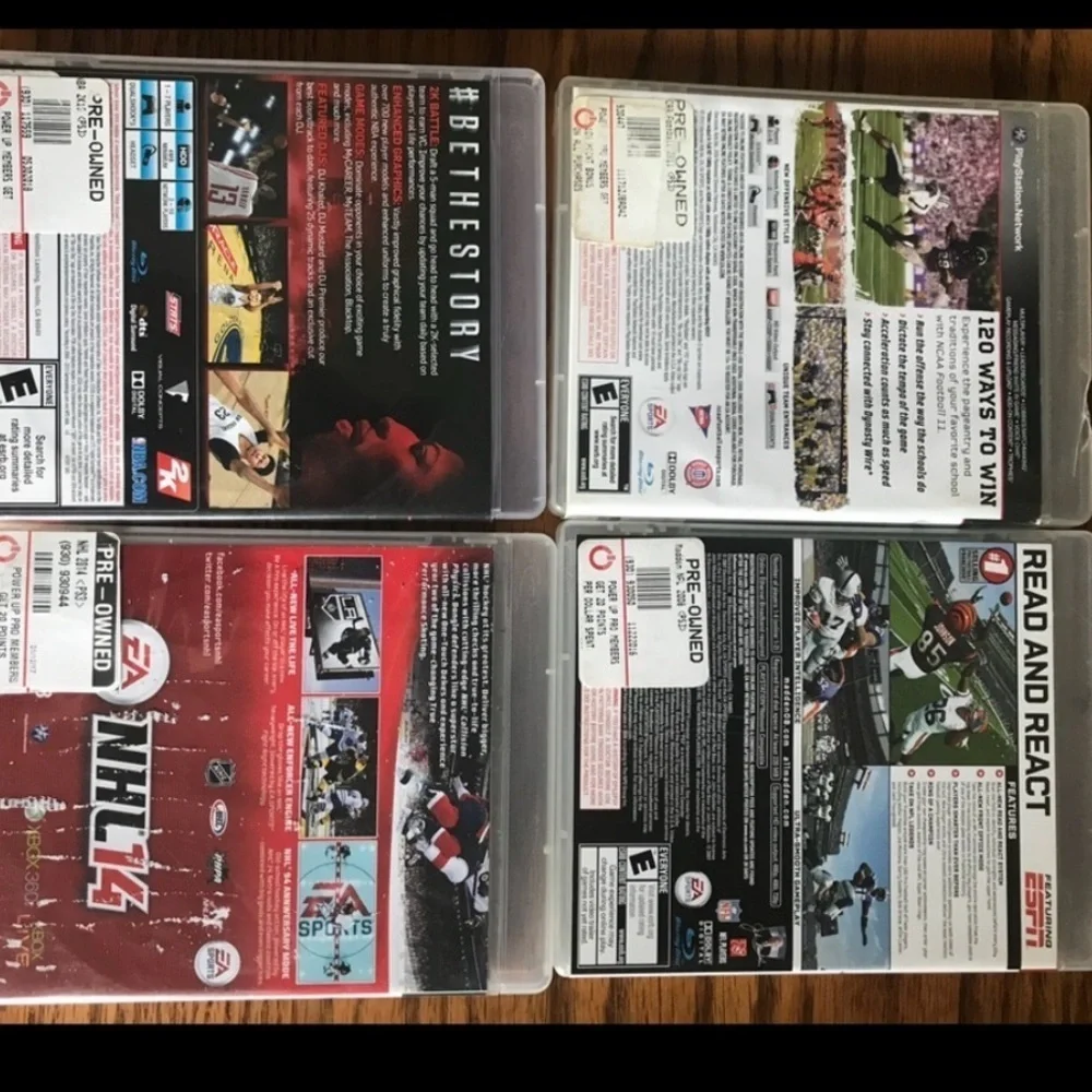 PS3 NFL NBA NHL14 Video Game Bundle